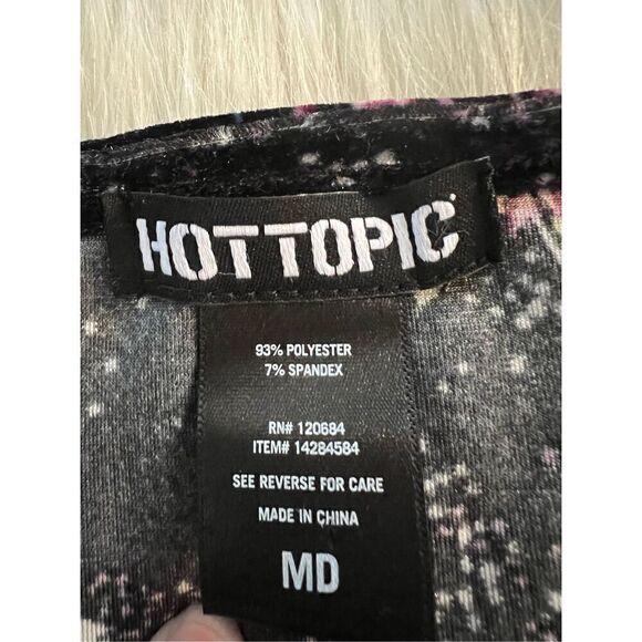 Hot Topic Roses & Moons Velvet Dress (Med) - Picture 4 of 9